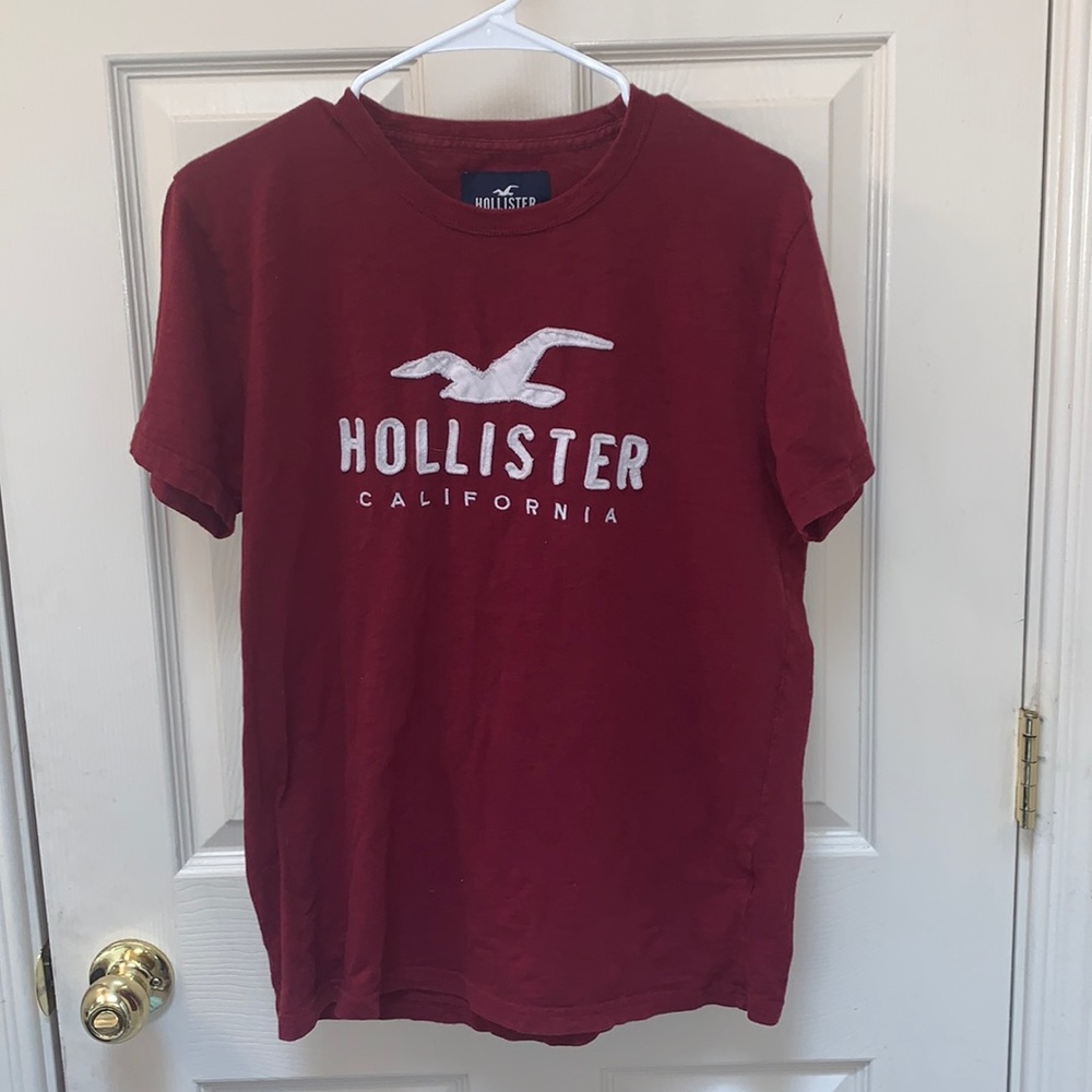 Hollister T-shirt. Medium. Dark red maroon